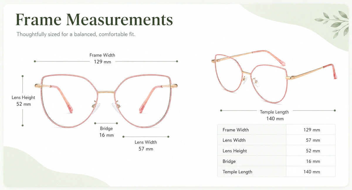 Frame size and fit details