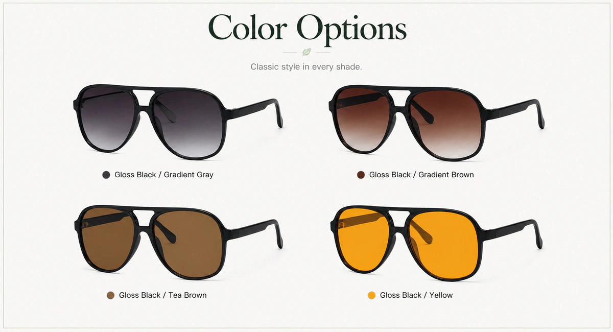 Available frame colors and details