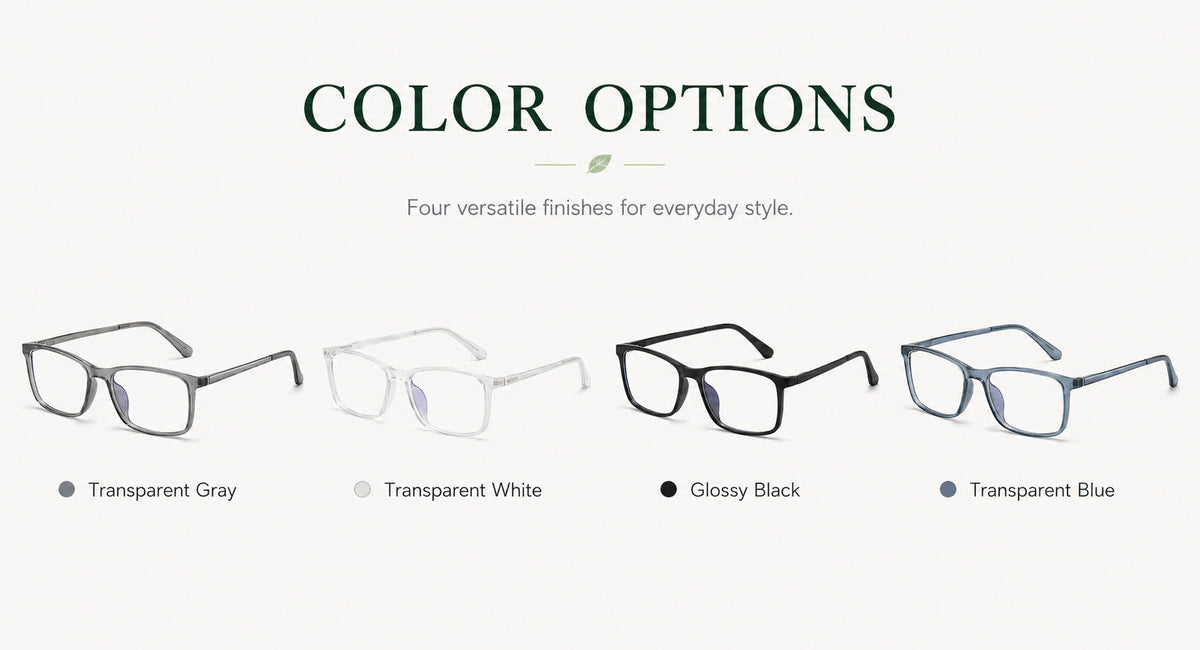 Available frame colors and details