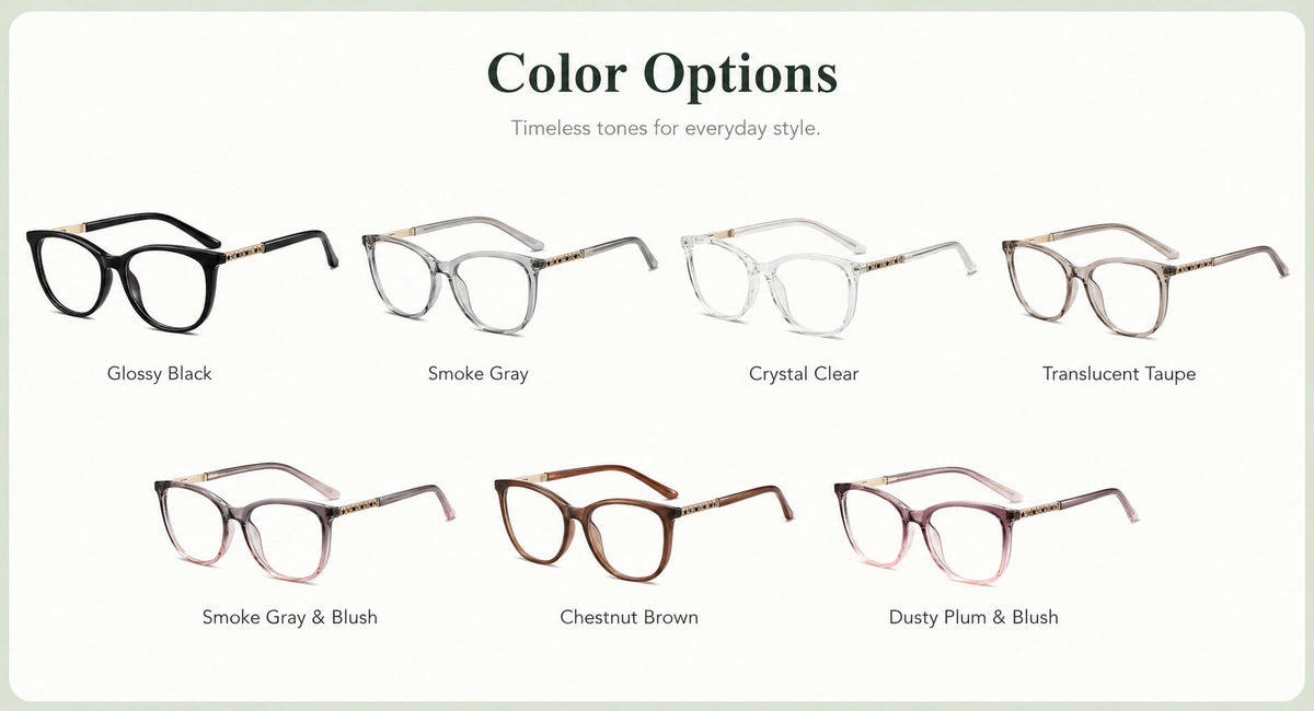 Available frame colors and details