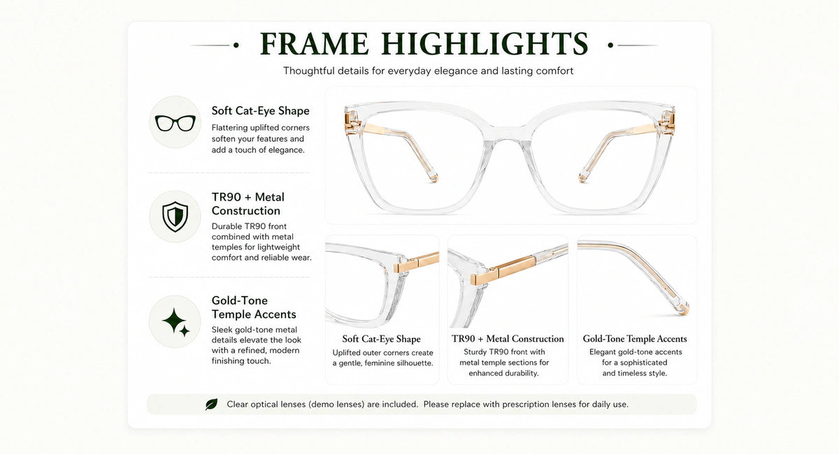 Prescription-ready eyewear frame