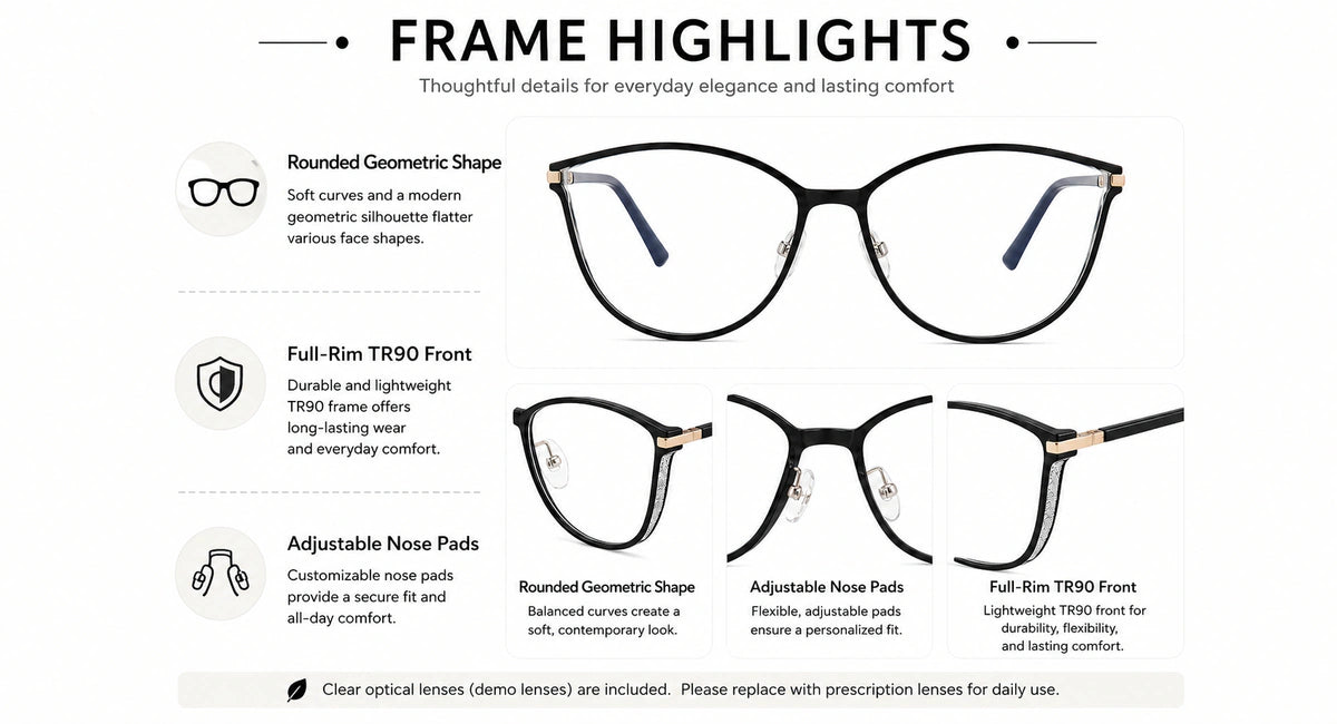 Prescription-ready eyewear frame