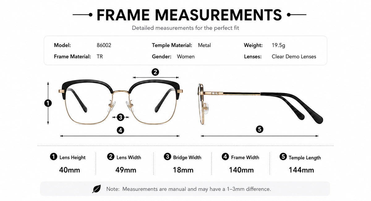 Frame size and fit details