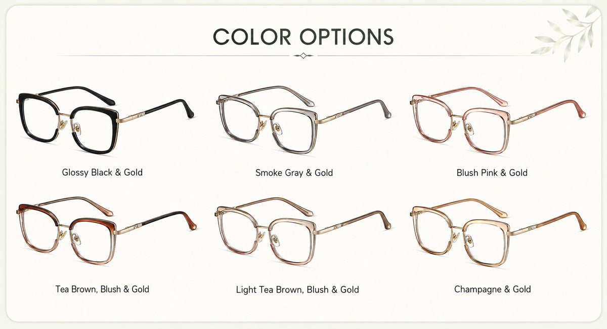 Available frame colors and details