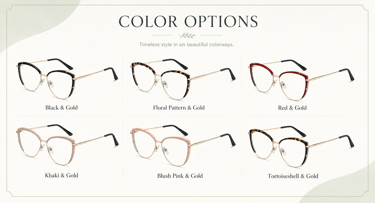 Available frame colors and details
