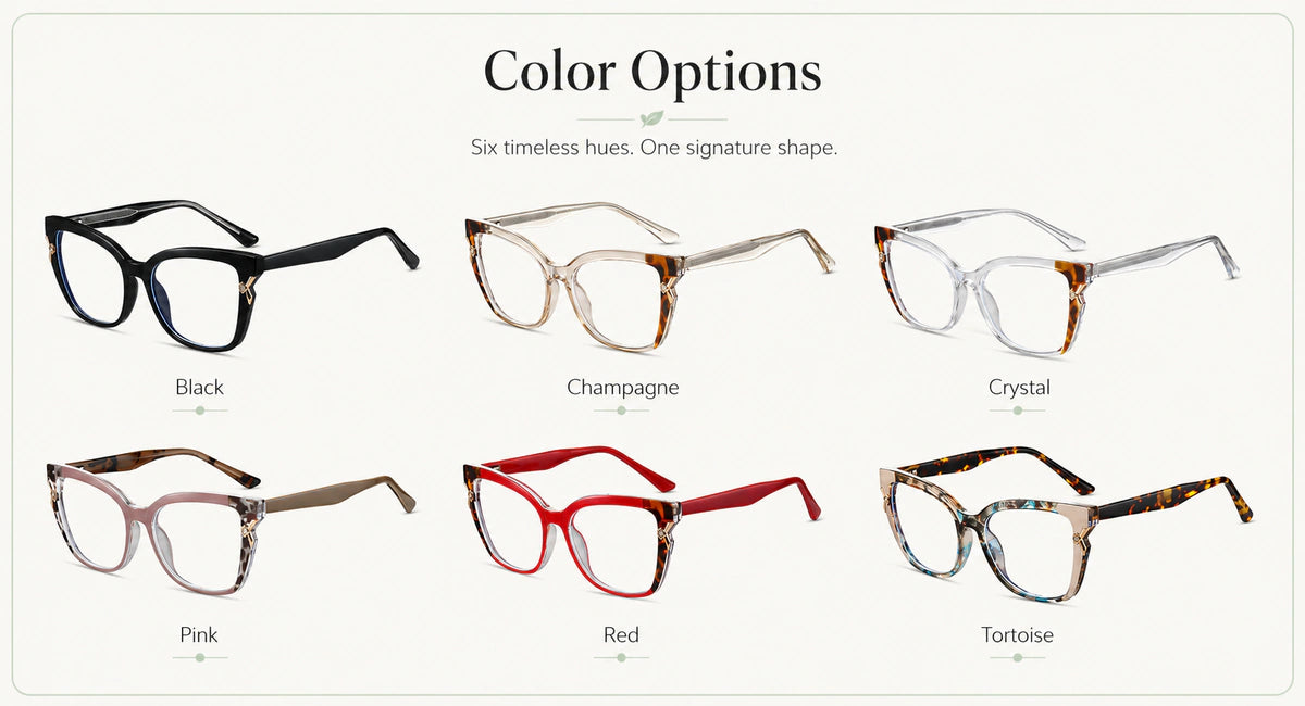 Available frame colors and details