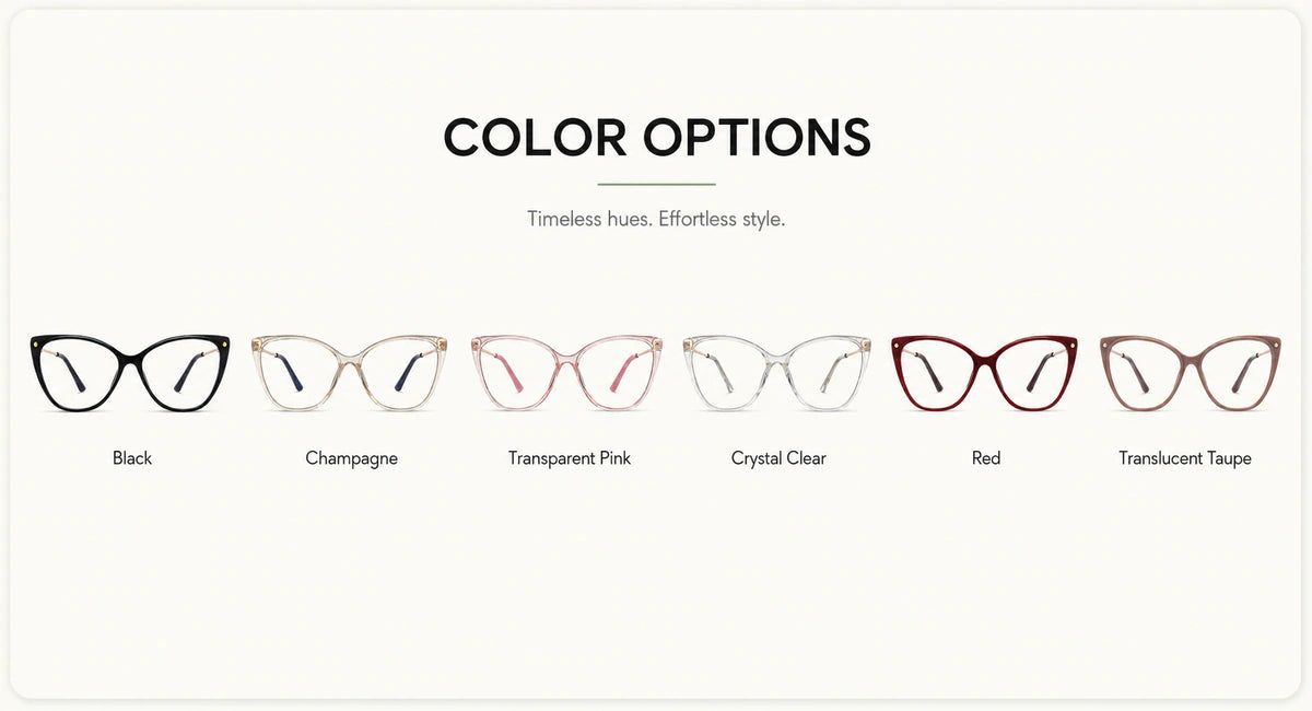 Available frame colors and details