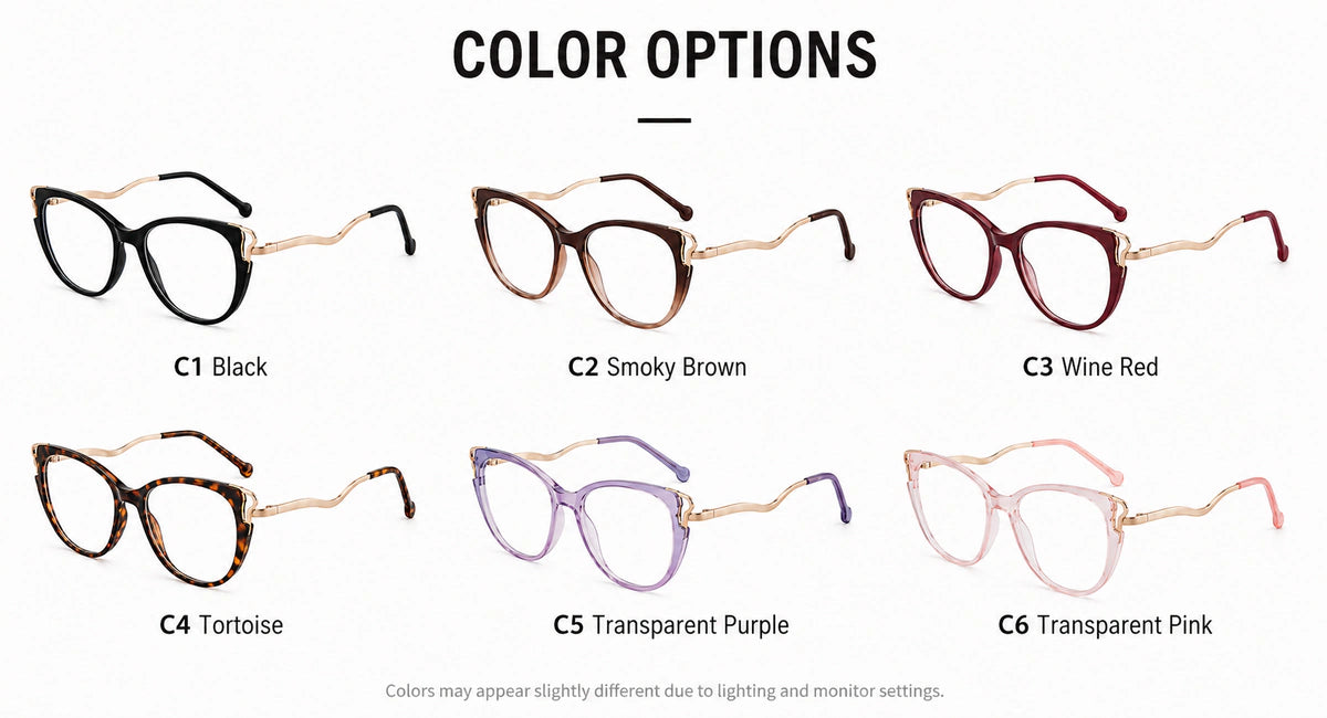 Available frame colors and details