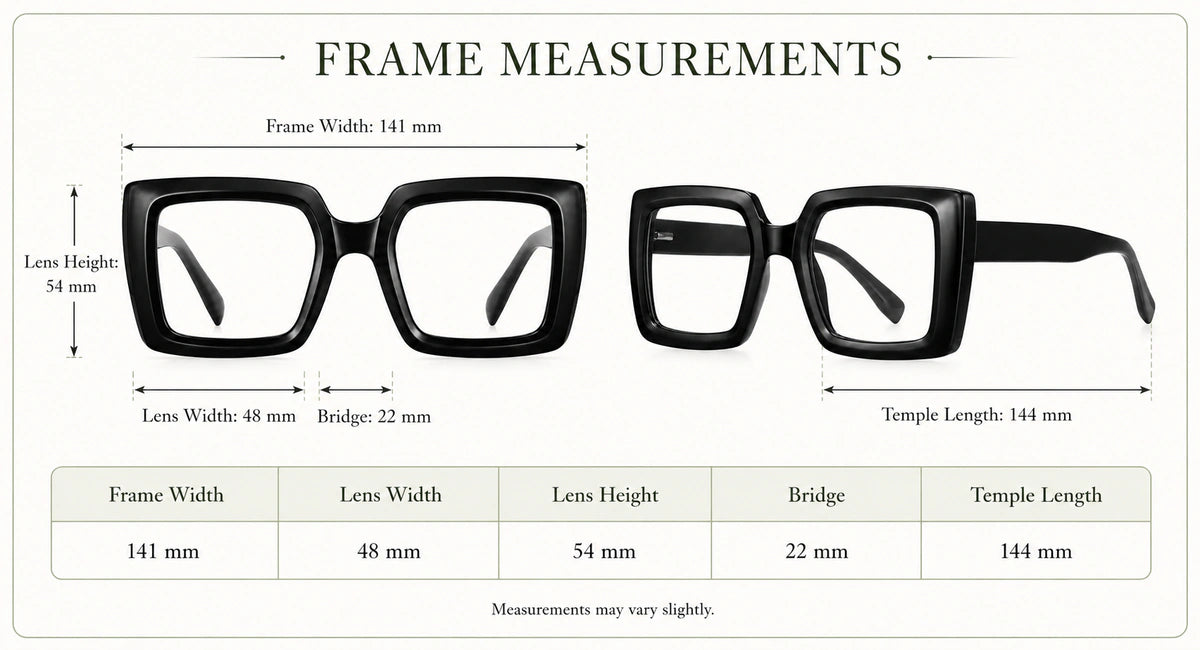 Frame size and fit details