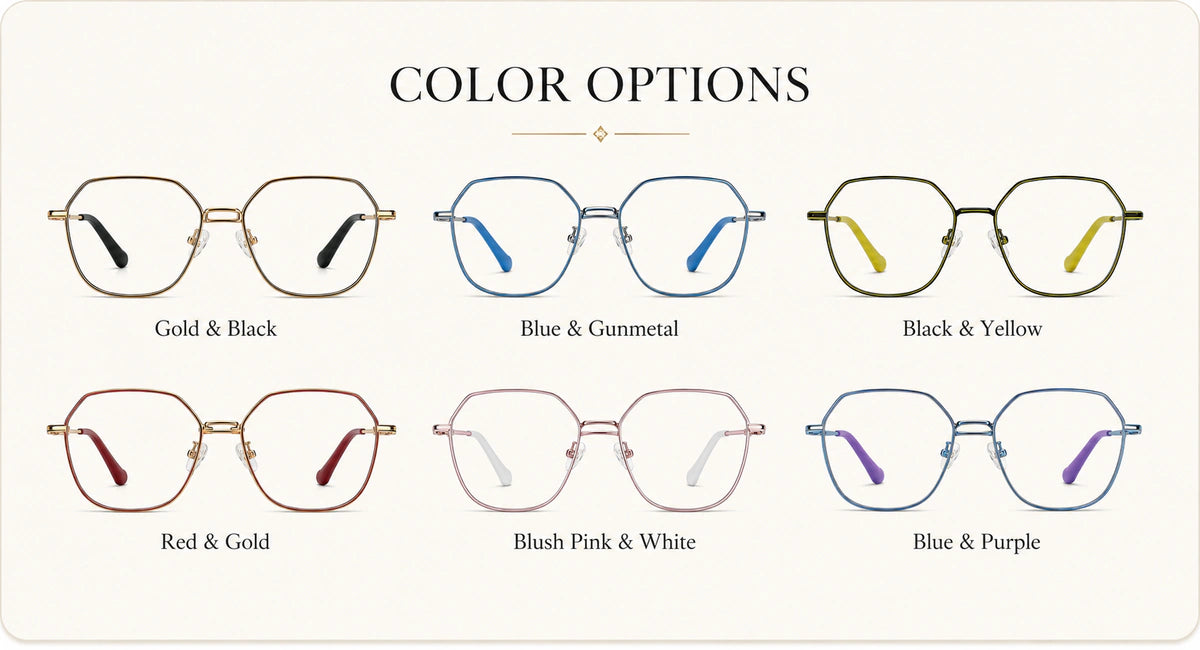 Available frame colors and details