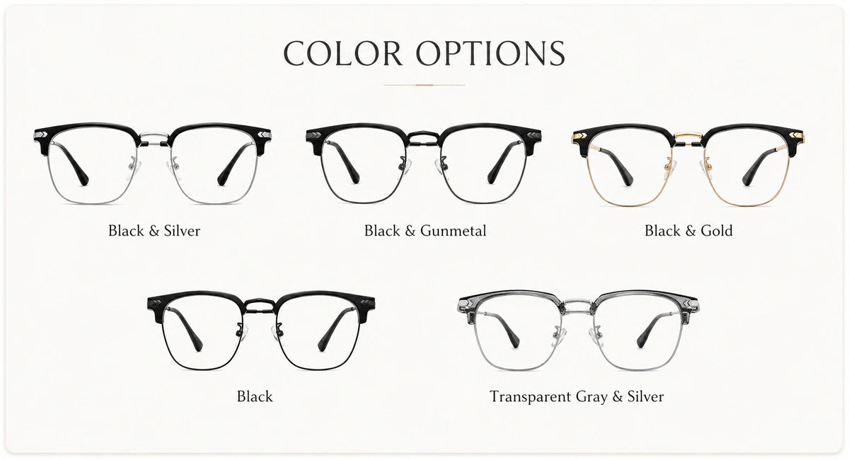 Available frame colors and details