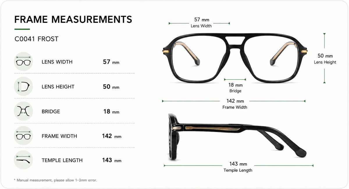 Frame size and fit details