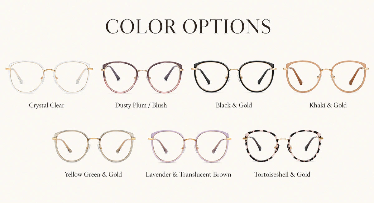 Available frame colors and details