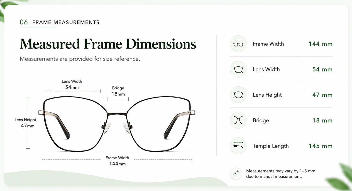 Frame size and fit details