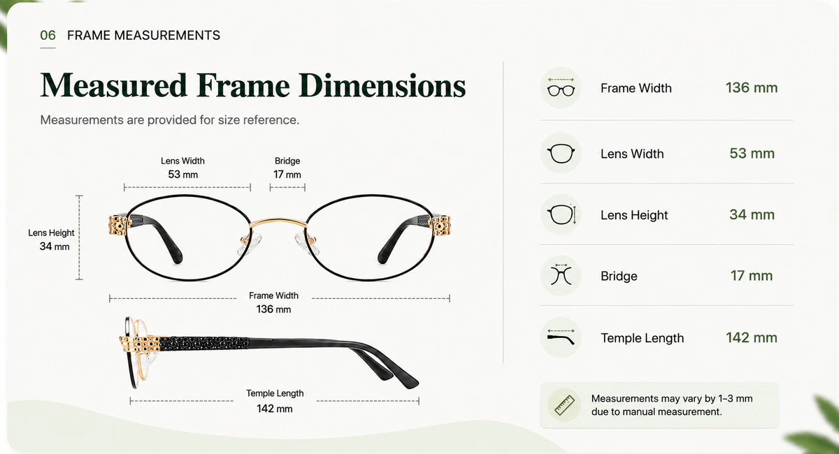 Frame size and fit details