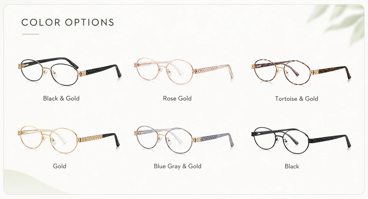 Available frame colors and details