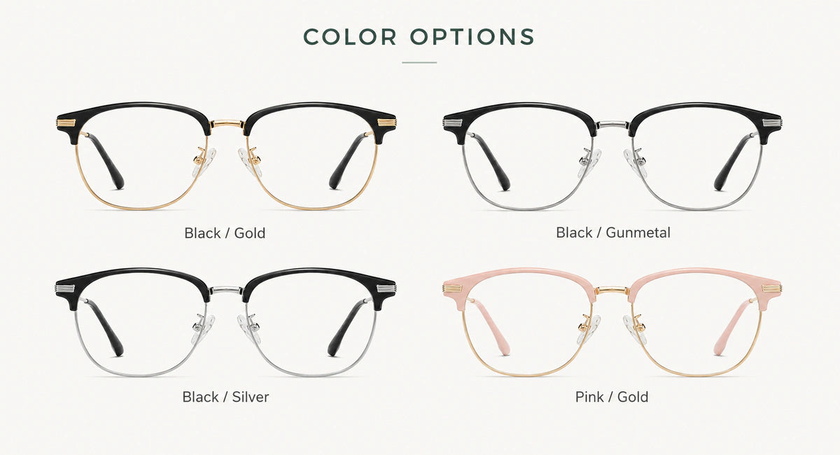 Available frame colors and details