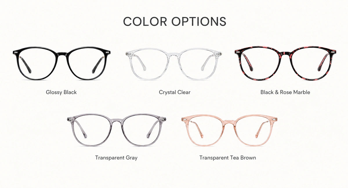 Available frame colors and details