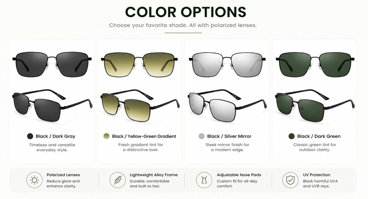 Available frame colors and details