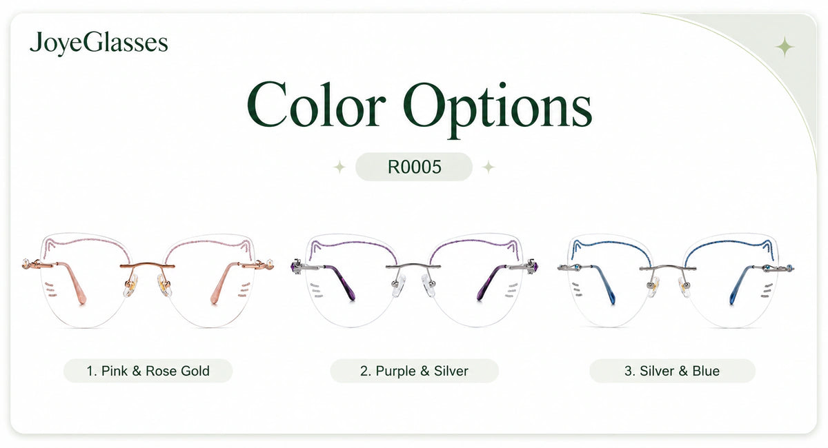 Available frame colors and details